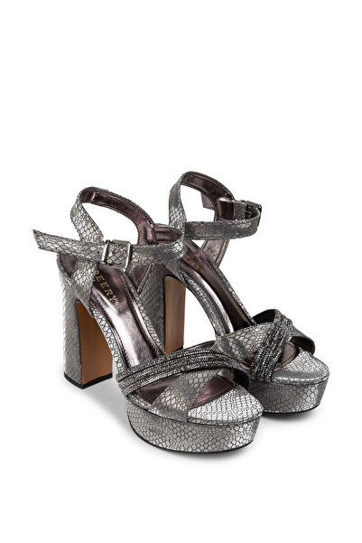 Deery Pantofi de seară cu platformă de damă de culoare platină