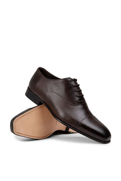 Deery Hakiki Deri Kahverengi Erkek Kösele Ayakkabı