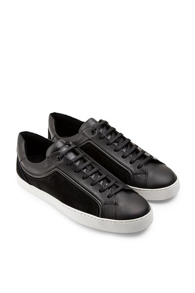 Deery Γνήσια Suede Black Sneaker Ανδρικά Παπούτσια