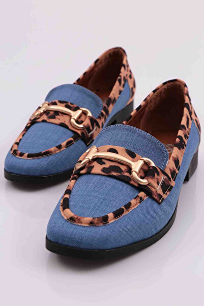 DGN Жіночі лофери з леопардовим принтом - 4463535