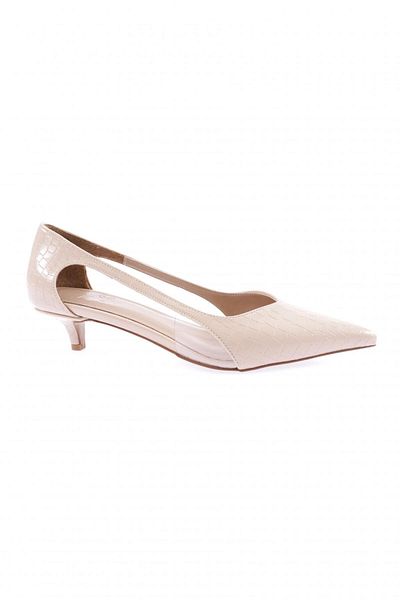 DGN Y4200-23Y Women's Pointed Toe Open Side Detailed Low Heel Shoes