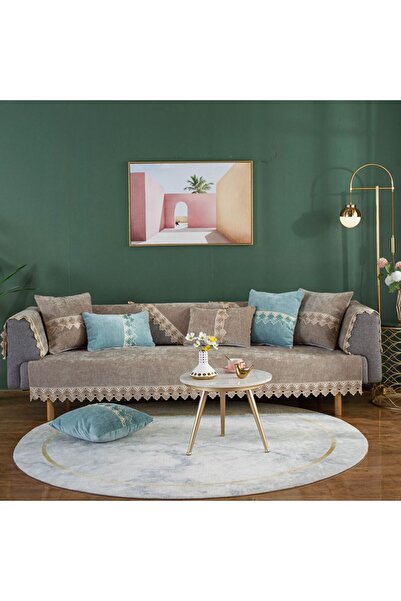 sharpdo Chenille lace non-slip sofa cushion for all seasons