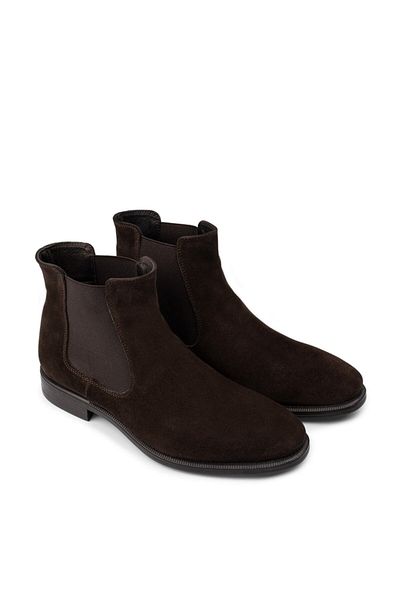Deery Genuine Suede Brown Men's Chelsea Boots