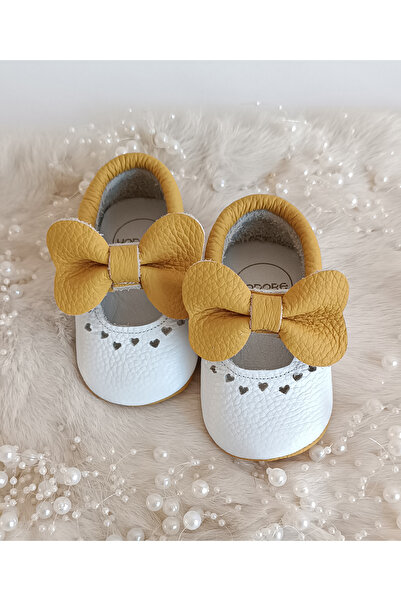 Hodore Alice Daisy Genuine Leather Baby Moccasin Booties