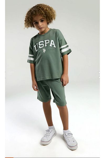 U.S. Polo Assn. Men's Uspa Basic 2 Thread 100% Cotton T-Shirt Bermuda Set