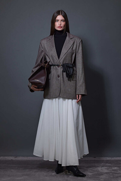 tailor's room Jachetă oversize cu model picior de gală - maro