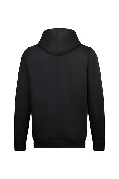 Hatemoğlu Black Regular Fit Cotton Full Zipper Hooded Sweatshirt