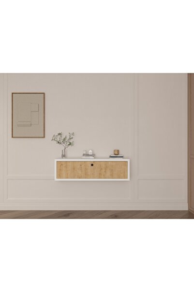 BGR MOBİLYA Duvar Montajlı Dresuar Safir Meşe Beyaz