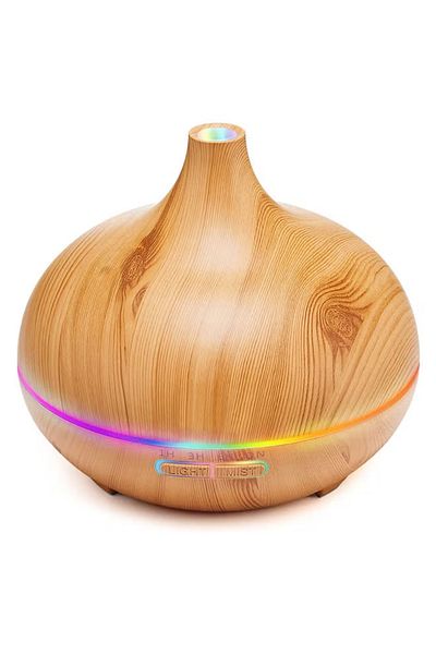 COOYA موزع رائحة الزيوت العطرية، 300 مل، مع مؤقت وأضواء LED، جو مريح وترطيب