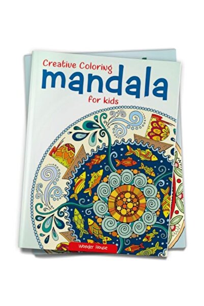 Wonder House Books كتاب تلوين ماندالا الإبداعي للأطفال لتحسين التركيز والاسترخاء