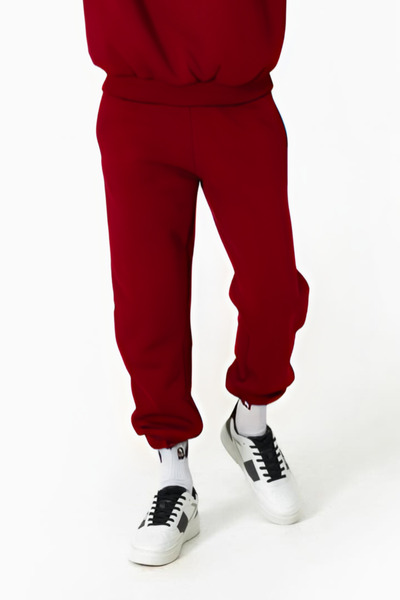 YAKAMEL بنطال رياضي رجالي بدون طباعة بلون واحد