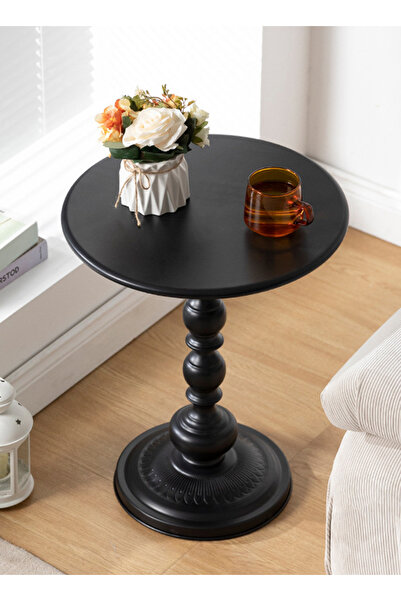 sharpdo Vintage Style Sofa Side Table, Light Luxury Style Coffee Table for Serving Guests
