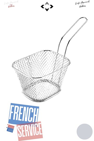 LİGROUND 🍟 1Pc Potato Nugget Frying Serving Set Mini Stainless Steel Serving Basket