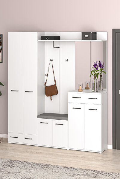 Genel Markalar Beyaz Portmanto Vestiyer Askılık, Aynalı, Ayakkabılık, Dolaplı...