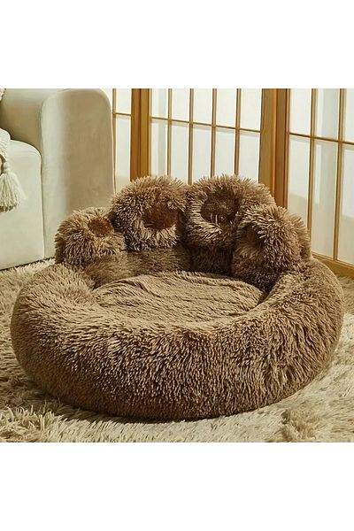 Comfort Plush Pet Bed,Super Soft and Round Design,Suitable for Dogs and Cats, Can Be Used as a Dog and Cat