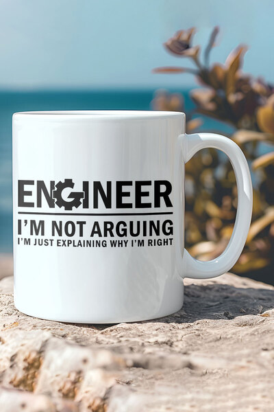 qoeuyl boutique I'm Not Arguing Engineer Mühendis Komik Hediye Kupa Bardak