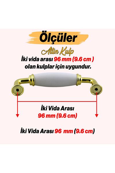 Badem10 Mâner metalic din porțelan Mount Door 96 mm Mobilier Bucătărie Sertar Dulap Dulap Mânere Ușă Mâner