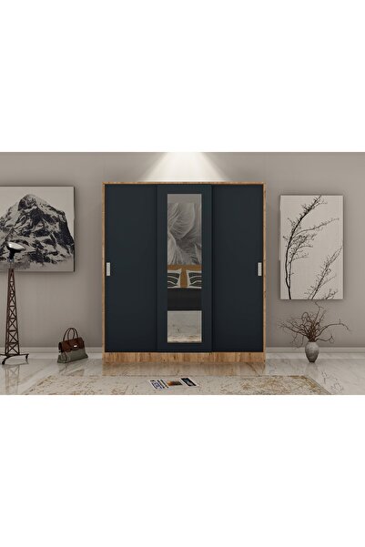 Vivense SLİNE SÜRGÜLÜ GARDIROP, ATLANTİK ÇAM GRİ