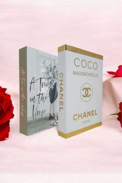 BayCazip Cutie decorativă pentru căutarea cărților Set de 2 Cutie decorativă pentru căutarea cărților