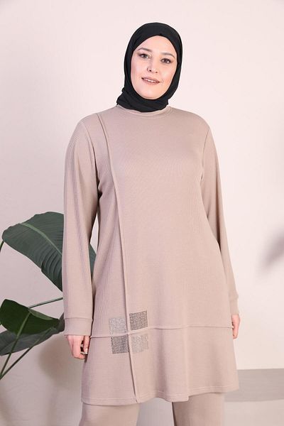 Ferace Costum de sezon din bumbac pieptănat de mărime mare pentru femei
