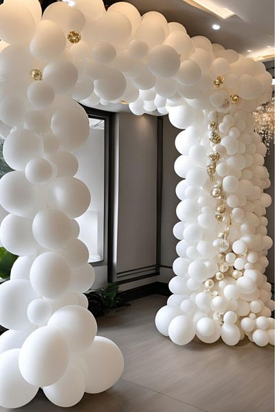 BeySüS 12Th White Matte Balloon 20 Pieces