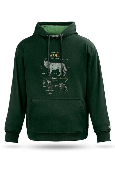 Tarrzzcom Hooded Sweatshirt Anatomy Wolf Design Hooded Sweatshirt