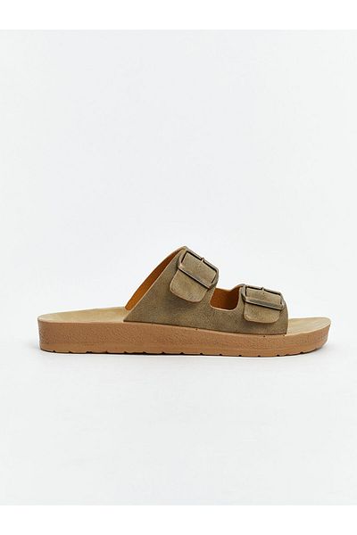 LC Waikiki Lcw Steps Brown Double Banded Men's Slippers