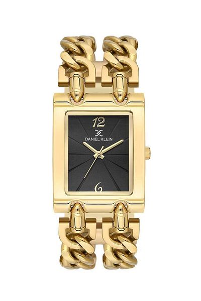 Daniel Klein Dk.3.10036 Double Chain Gold Black Women's Wristwatch