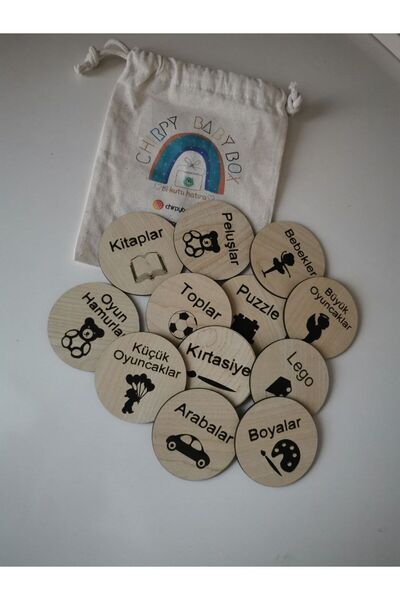 Chirpy Figürlü ahsap turkce etiket