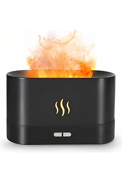 Depulat Flame Air Diffuser,Humidifier,Portable-Noiseless Essential Oil Diffuser No-Water Black