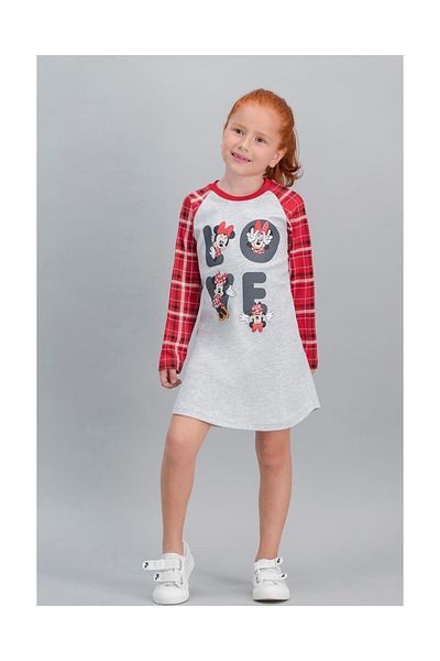 Minnie Mouse Καρό φόρεμα για κορίτσια με άδεια Carmelange