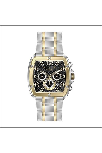 Raymond G 811718 M Metal Men's Wrist Watch - Stainless Steel - 2 Year Warranty