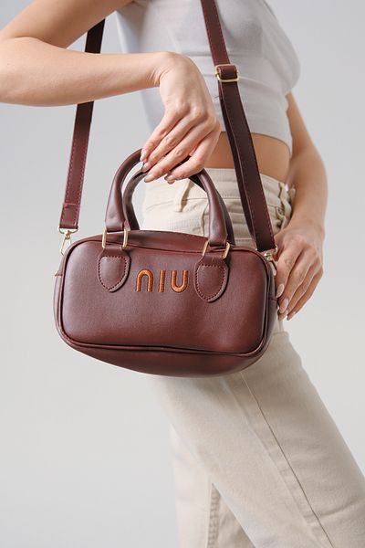 Moda Değirmeni Geantă Baguette din piele roșie Claret Md1275-316-0001