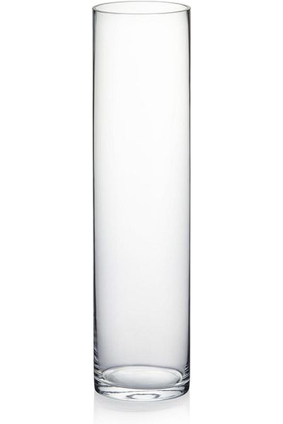 WGVI Clear Cylinder Glass Vase, 3"x12"H Skinny & Narrow for Wedding, Party, Home Centerpieces
