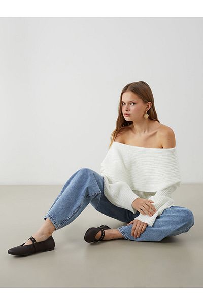 LC Waikiki Дамски балерини LCW STEPS с кафява кожа