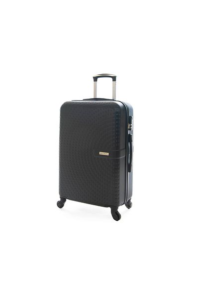 New Travel مجموعة حقائب سفر صلبة، حقيبة سفر بعجلات من مادة ABS، مع قفل مركب و4 عجلات BR1097/3P-أسود