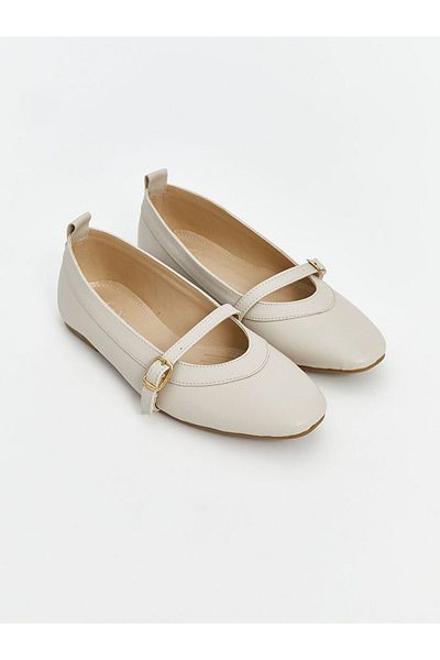 LC Waikiki Balerina de damă LCW STEPS cu aspect de piele bej