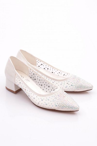 DGN Γυναικεία μπαλαρίνα με μυτερά δάχτυλα Mother of Pearl - 214162621