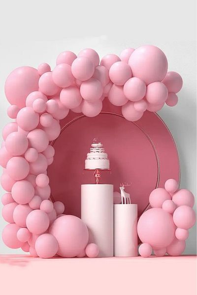 BeySüS Pink Macaron Balloon 20 Pieces 12Inch