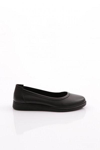 DGN Women's Leather Ballerinas Genuine Leather Black 351493