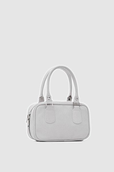 Shule Bags Geantă de mână și crossbody retro Hug Suede Stone