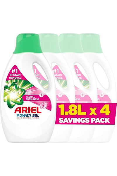 Ariel Laundry Detergent Floral Breeze Power Gel 1.8L, Pack of 4