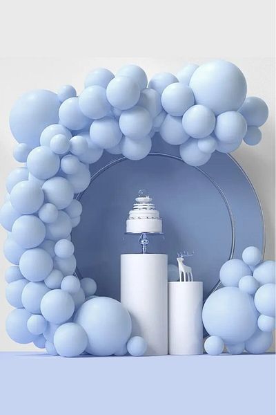 BeySüS Blue Macaron Balloon 20 Pieces 12Inch