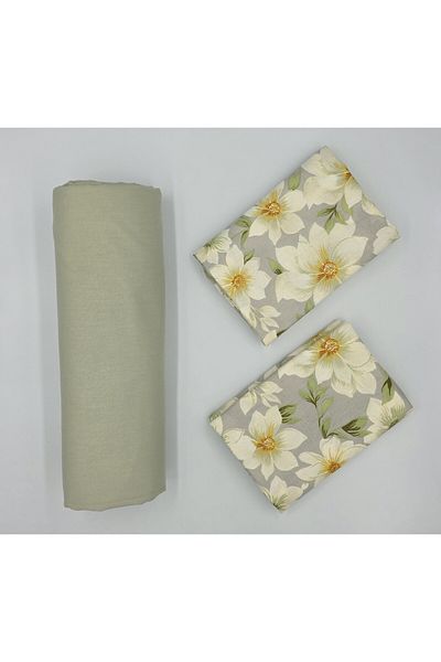 pınarhome collectıon New Season - 100% Organic Cotton, Soft Sand and Elastic Crossbody+Pillow Cover Corner Depth 28-30 cm