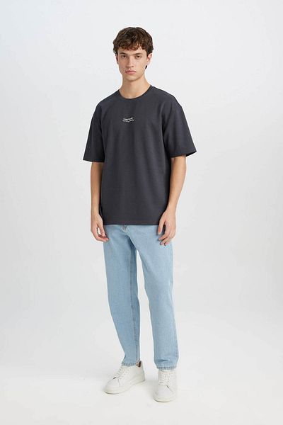 DeFacto Αντρικό T-shirt Anthracite D5494ax/ar104