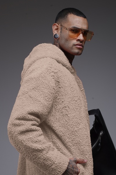 Butik Unisex βελούδινο φερμουάρ με κουκούλα TREND WE