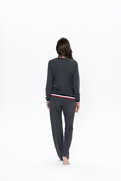 U.S. Polo Assn. U.S. Polo Assn. Kadın Antrasit Mlnj. Renkli  Çeyizlik Pijama Takımı - ILC2.20G11E0C