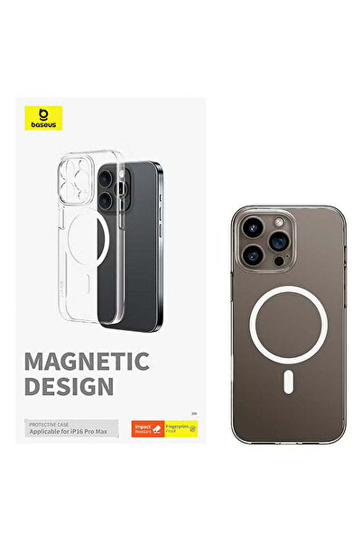 Baseus Crystal Series Magnetic Phone Case for iP 16 Pro Max, Clear