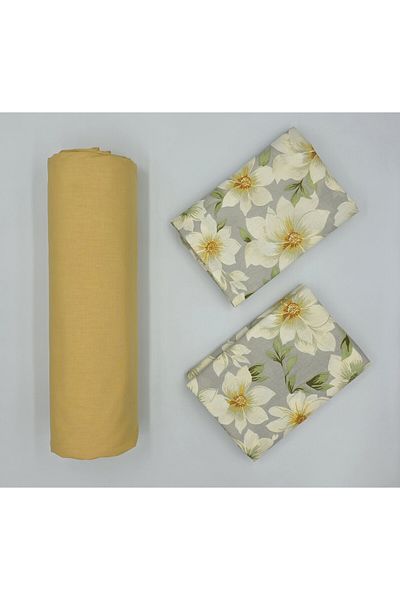 pınarhome collectıon New Season - 100% Organic Cotton, Soft Sand and Elastic Crossbody+Pillow Cover Corner Depth 28-30 cm
