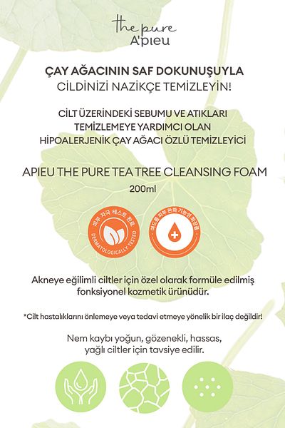 Missha A'Pieu the Pure Tea Tree Cleansing Foam - Cleansing Foam for Oily and Prone Skin